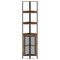 6-Tier Corner Bookshelf with Storage Cabinet 67 Inch Industrial Bookcase